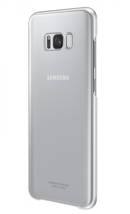 Husa Samsung EF-QG955CSEGWW plastic semitransparent + argintiu pentru Samsung Galaxy S8 Plus G955
