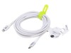 Cablu USB 2.0 Goobay Apple Lightning și USB C 3m alb silicon
