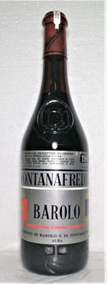 z 11 - VIN BAROLO, FONTANAFREDDA, DOC, recoltare 1967 cl 72 gr 13,5 foto