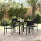 vidaXL Set de masă pentru grădină 5 pcs Negru Rattan poli 3379906