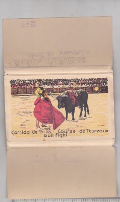 bnk cp Corrida de toros - Pliant cu 20 cp necirculate - L Roisin Barcelona interbelice foto