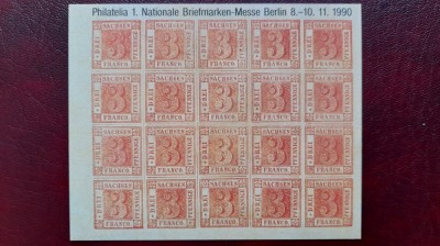 1990Philatelia Berlin -3Pf rosu coala de 20-4000 ex.-MNH foto