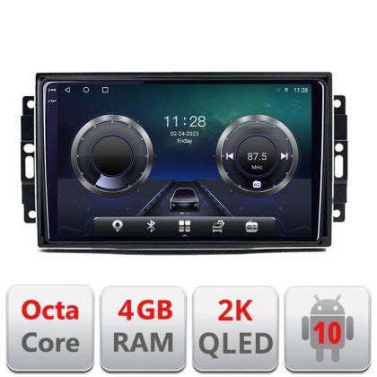 Navigatie CHRYSLER Jeep Manual C-202 Android Octa Core Ecran 2K QLED GPS 4G 4+32GB 360 KIT-202+EDT-E410-2K CarStore Technology