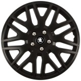 Set 4 Capace Roti 15 inchi (R15) Dakar Negru, Compatibile Cu Skoda Nou
