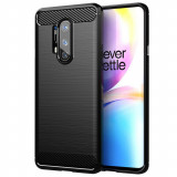 Husa pentru OnePlus 8 Pro - Techsuit Carbon Silicone - Black