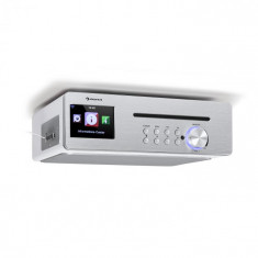 Auna Silverstar Chef, radio de bucatarie, max. 20 W, CD, BT, USB, internet/DAB+/FM, alb foto