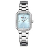 Ceas dama Curren Elegant , Cadran albastru, bratara argintie, stil elegant si modern