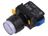 Comutator acţionat prin apăsare 22mm alb - 1 NO - Comutator de acţionare prin apăsare 22mm alb