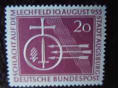 GERMANIA-10OO ANI DE LA BATALIA DE LA LECHFELD-SERIE COMPLETA-NESTAMPILAT foto