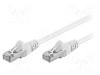 Patch cord F/UTP 5e Goobay 2m 26AWG PVC alb aurit