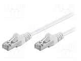 Patch cord F/UTP 5e Goobay 2m 26AWG PVC alb aurit