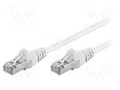 Patch cord F/UTP 5e Goobay 2m 26AWG PVC alb aurit