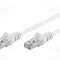 Patch cord F/UTP 5e Goobay 2m 26AWG PVC alb aurit