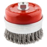 Perie cupa din inox 65 mm M14 pentru polizor unghiular Graphite
