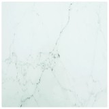 vidaXL Blat masă alb 40x40 cm 6 mm sticlă securizată design marmură