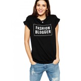 Tricou dama negru - Fashion Blogger - L