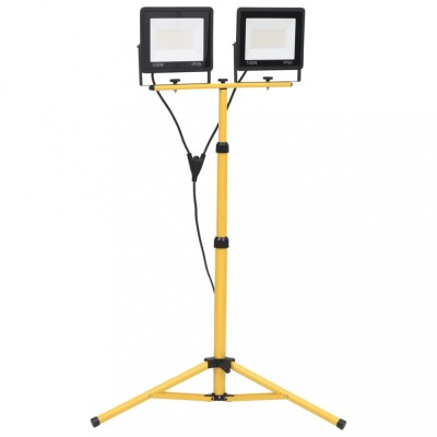 vidaXL Proiector cu LED și trepied, 2x100 W, alb rece foto