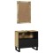 Set dulap baie 2 buc. natural Lemn de mango solid - 6