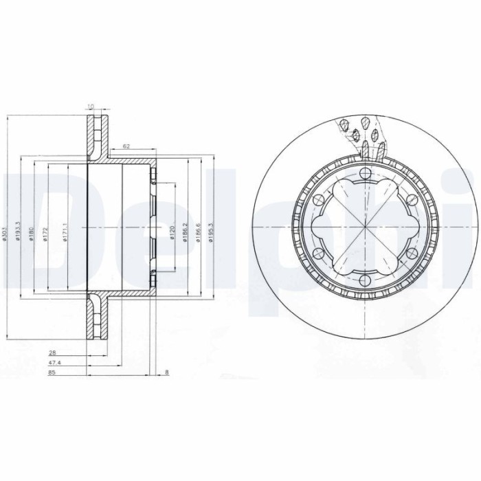 DELPHI BG9015 Disc frana