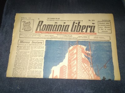 ZIARUL ROMANIA LIBERA 6 MAI 1945 PASTE foto