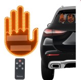 Lampa LED Auto cu Telecomanda, Gesturi, 4 Moduri de Salut, 15cm Neagra - Set cu Telecomanda si Autocolante, Accesoriu Distractiv pentru Geamuri Auto