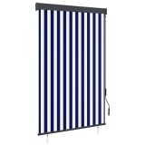 vidaXL Jaluzea tip rulou de exterior, albastru și alb, 120 x 250 cm