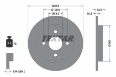 TEXTAR 92088403 PRO Disc frana foto