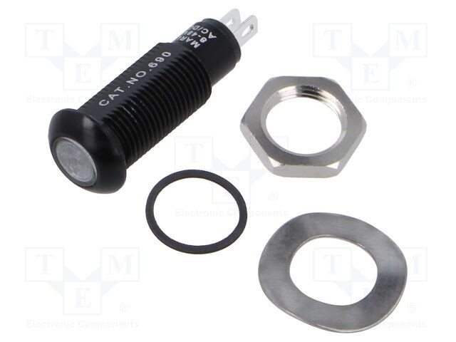 Lampă de control LED plată albastră 8-48VDC 8-48VAC &Oslash;9,6mm MARL