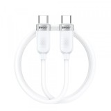 Cablu Date si Incarcare USB-C - USB-C BWOO BO-X315C, 100W, 1m, Alb