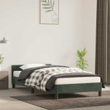 VidaXL Cadru de pat fără saltea, verde &icirc;nchis, 80x200 cm, catifea