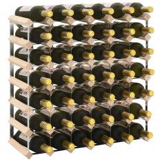 vidaXL Suport sticle de vin pentru 42 sticle, lemn masiv de pin foto