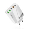 Incarcator retea USB Quick Charge 65W Techsuit, alb, CHC2
