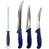 Cumpara ieftin Set profesional de macelarie, transat, injunghiat, dezosat, filetat, 3 cutite, masat pentru ascutit