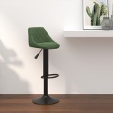 vidaXL Scaun de bar, verde &icirc;nchis, catifea