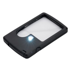 Lupa de buzunar cu iluminare LED, 2 lentile cu factor de mărire x3 și x6