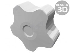 Buton reglare roșu &Oslash;40mm filet M8 20mm H27mm