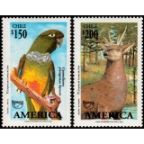 CHILE 1993 UPAEP FAUNA PASARI PAPAGALI CERBI