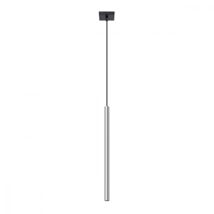 Lampă Suspendată Pastelo Crom Oțel 1 Bec Tub Modern De Interior