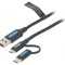 Cablu USB 2.0 3 &icirc;n 1 0,5m