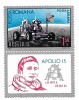 Romania - Apollo 15, 1971 - serie neobliterata cu vinieta, Spatiu, Nestampilat
