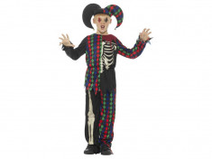 Costum Halloween Jester schelet colorat (pentru baieti) foto