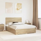 Cumpara ieftin Cadru de pat Stejar Sonoma 150 x 200 cm Lemn prelucrat