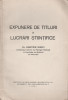 Dimitrie Simici - Expunere de titluri si lucrari stiintifice (dedicatie autor), 1930, Alta editura