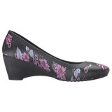 Pantofi Crocs Lina Lina Wedge Heels Negru - Black/Plum