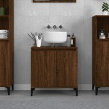 vidaXL Dulap de chiuvetă, stejar maro, 58x33x60 cm, lemn prelucrat