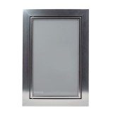 Usa de vizitare -Ramă din aluminiu Crom si sticla Gri 200x400