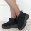 Ghete negre imblanite cu talpa groasa LT33-49 113, 36 - 41, Negru