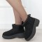 Ghete negre imblanite cu talpa groasa LT33-49 113