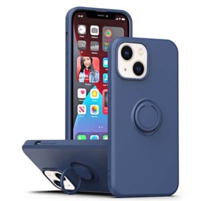 Husa iPhone 14 Plus 6.7 Ring Albastru Inchis foto