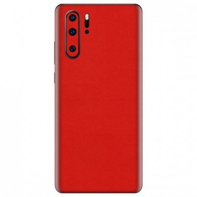 Set Folii Skin Acoperire 360 Compatibile cu Huawei P30 Pro New Edition (Set 2) - ApcGsm Wraps Cardinal Red foto